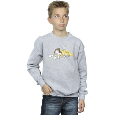Sweatshirt Disney pour garçons Belle - Coton lourd gris Sweatshirt Disney pour garçons Belle - Coton lourd gris