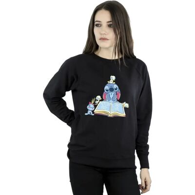 Disney Lilo & Stitch Sweatshirt - Zwart - Damestrui Disney Lilo & Stitch Sweatshirt - Zwart - Damestrui