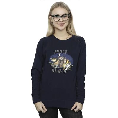 Absolute Cult Wo die wilden Dinge sind Damen Sweatshirt - Navy Blue Absolute Cult Wo die wilden Dinge sind Damen Sweatshirt - Navy Blue