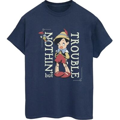 T-shirt Disney Pinocchio Stile Boyfriend Blu Navy - T-Shirt T-shirt Disney Pinocchio Stile Boyfriend Blu Navy - T-Shirt