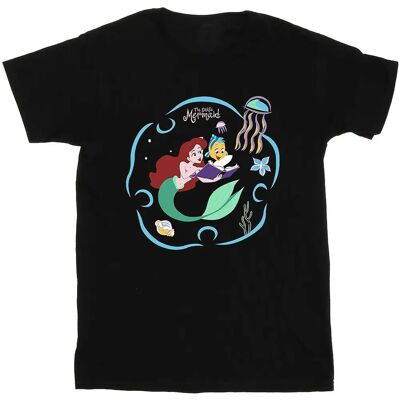 Disney De Kleine Zeemeermin Zwart Katoenen T-Shirt Disney De Kleine Zeemeermin Zwart Katoenen T-Shirt