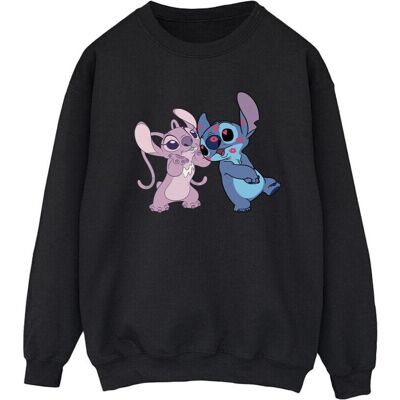 Disney Lilo & Stitch Kisses Sweatshirt - Zwart XXL Disney Lilo & Stitch Kisses Sweatshirt - Zwart XXL