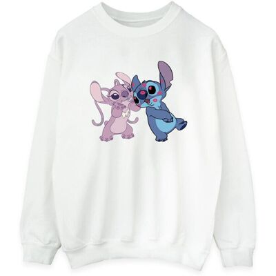 Disney Lilo & Stitch Kisses Sweatshirt - Wit - Lange Mouw - Sweatshirt Disney Lilo & Stitch Kisses Sweatshirt - Wit - Lange Mouw - Sweatshirt