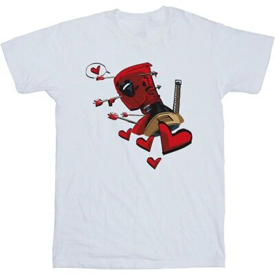 Maglietta Bianca Marvel Deadpool Love Arrow - T-Shirt Maglietta Bianca Marvel Deadpool Love Arrow - T-Shirt