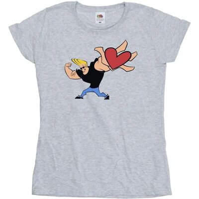 Maglietta Johnny Bravo Donna Cuore Regalo - T-Shirt Maglietta Johnny Bravo Donna Cuore Regalo - T-Shirt