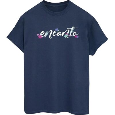 Disney Women's Encanto Navy Blue Boyfriend T-Shirt Disney Women's Encanto Navy Blue Boyfriend T-Shirt