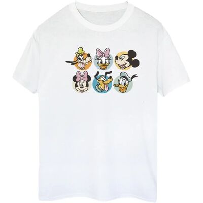 Disney Mickey Mouse Faces Boyfriend T-Shirt - Wit - Casual Disney Mickey Mouse Faces Boyfriend T-Shirt - Wit - Casual