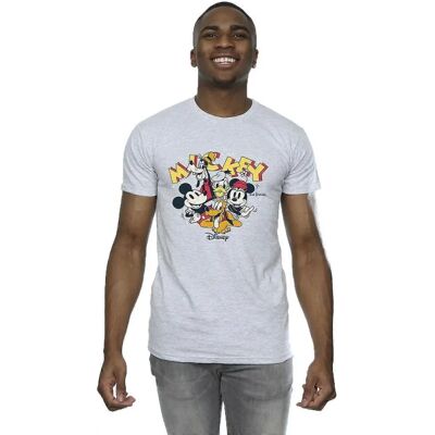 Disney Mickey Mouse Gruppe T-Shirt - Sport Grau - T-Shirt Disney Mickey Mouse Gruppe T-Shirt - Sport Grau - T-Shirt