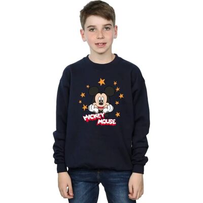 Disney Mickey Mouse Sterren Sweatshirt - Navy Blauw - Trui Disney Mickey Mouse Sterren Sweatshirt - Navy Blauw - Trui