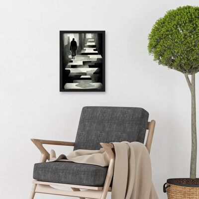 Artery8 - Lone Figure - Abstract - Framed Wall Art Artery8 - Lone Figure - Abstract - Framed Wall Art