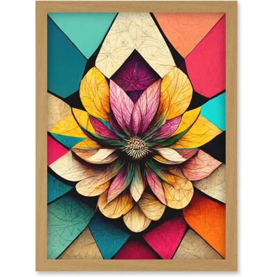 Artery8 - Geometric Mandala - Multicoloured - Framed Wall Art Artery8 - Geometric Mandala - Multicoloured - Framed Wall Art