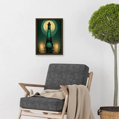 Artery8 - Art Deco Lighthouse - A4 - Artwork print Artery8 - Art Deco Lighthouse - A4 - Artwork print