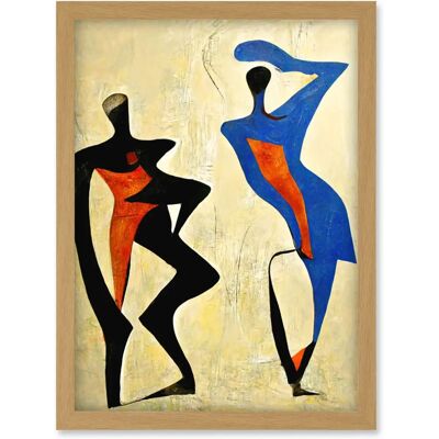 Artery8 - Two Figures Dancing - Modern Abstract - Wall Art Artery8 - Two Figures Dancing - Modern Abstract - Wall Art