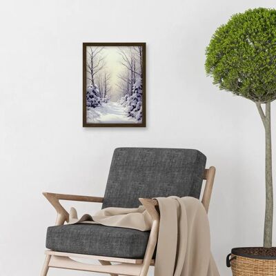 Artery8 - Snowed In Again - A4 - Brown - Wall Art Print Artery8 - Snowed In Again - A4 - Brown - Wall Art Print