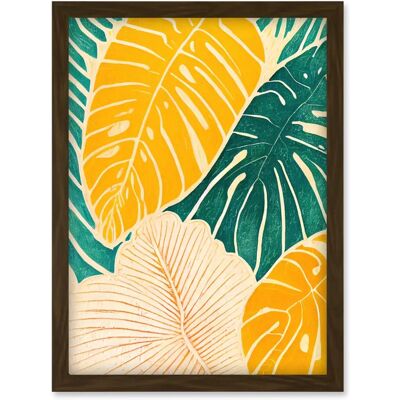 Artery8 - Monstera Cheese Plant Leaf - A4 - Wall art print Artery8 - Monstera Cheese Plant Leaf - A4 - Wall art print