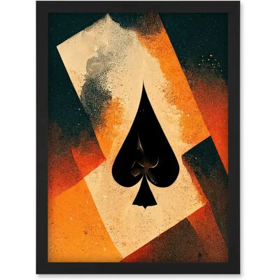 Artery8 Ace Of Spades Card Casino Poker Abstract Artwork - A4 - Framed Wall Art Artery8 Ace Of Spades Card Casino Poker Abstract Artwork - A4 - Framed Wall Art