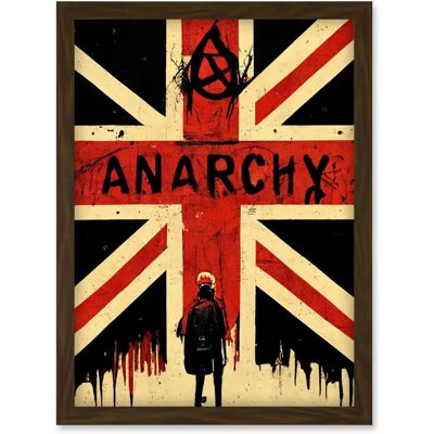 Artery8 Civil Unrest Punk Rioting UK Houses Parliament Riot - Brown - A4 - Framed - Wall Art Print Artery8 Civil Unrest Punk Rioting UK Houses Parliament Riot - Brown - A4 - Framed - Wall Art Print