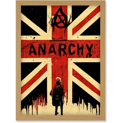 Artery8 - Civil Unrest Punk Riot Artwork - A4 Framed Wall Art Artery8 - Civil Unrest Punk Riot Artwork - A4 Framed Wall Art