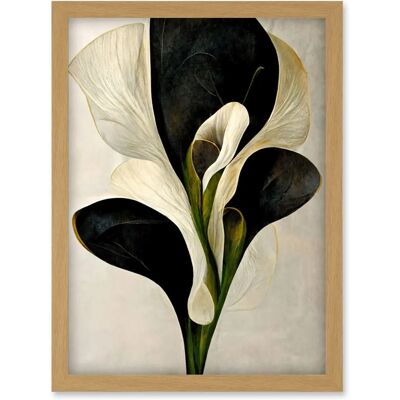 Artery8 - Calla Lily Abstract - A4 - Framed - Wall Art Artery8 - Calla Lily Abstract - A4 - Framed - Wall Art