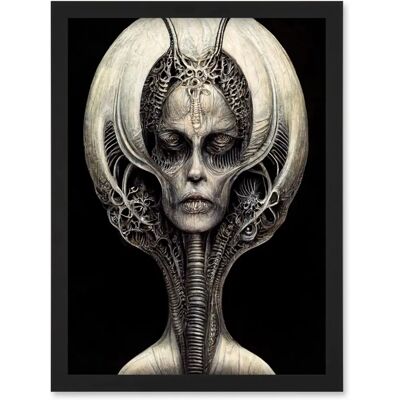 Artery8 - Alien Queen Gothic Illustration - A4 - Wall Art Artery8 - Alien Queen Gothic Illustration - A4 - Wall Art