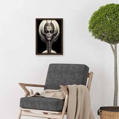 Artery8 - Alien Queen Gothic Illustration - A4 - Framed Wall Art Print Artery8 - Alien Queen Gothic Illustration - A4 - Framed Wall Art Print