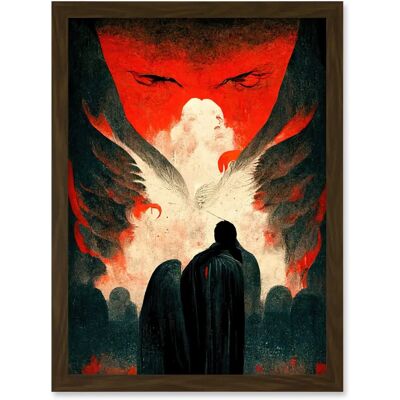 Artery8 - Gates Of Hell - Brown - A4 - Framed Wall Art Artery8 - Gates Of Hell - Brown - A4 - Framed Wall Art
