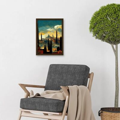 Artery8 - Industrial Cityscape Sunset - A4 - wall art print Artery8 - Industrial Cityscape Sunset - A4 - wall art print