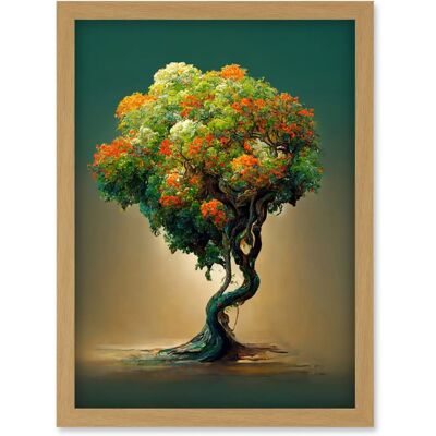 Artery8 - Ethereal Bonsai Lone Tree - Green - Wall art print Artery8 - Ethereal Bonsai Lone Tree - Green - Wall art print