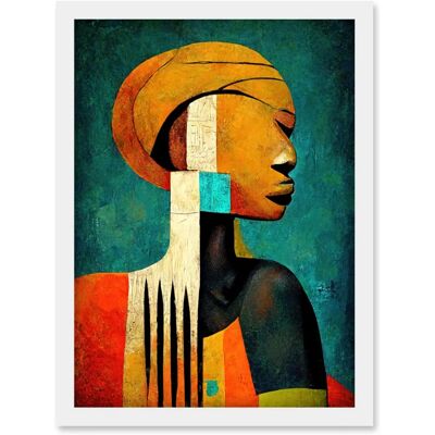 Artery8 - African Abstract Gold Artwork - A4 - Wall Art Artery8 - African Abstract Gold Artwork - A4 - Wall Art