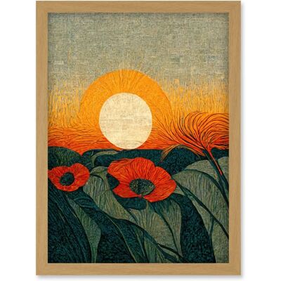 Artery8 - Abstract Sunrise Over Poppy Meadow - Artwork Artery8 - Abstract Sunrise Over Poppy Meadow - Artwork