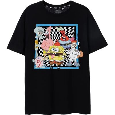 SpongeBob SquarePants XXX-Large Black Checkerboard T-Shirt SpongeBob SquarePants XXX-Large Black Checkerboard T-Shirt