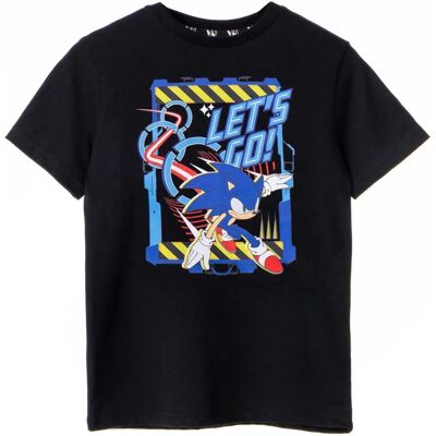 Sonic the Hedgehog Black T-Shirt - Short Sleeved for Boys Sonic the Hedgehog Black T-Shirt - Short Sleeved for Boys