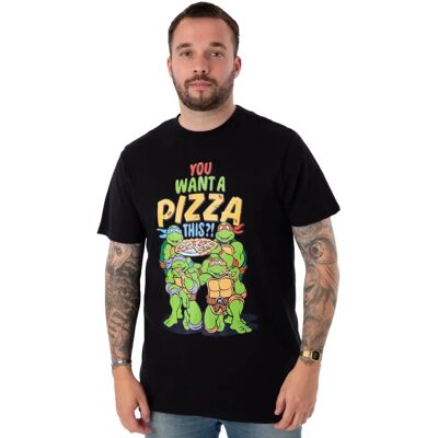 Vanilla Underground Teenage Mutant Ninja Turtles Black Pizza Shirt - T-Shirt Vanilla Underground Teenage Mutant Ninja Turtles Black Pizza Shirt - T-Shirt