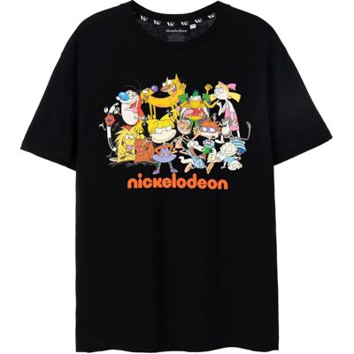 Nickelodeon Unisex Black Classic Group Short-Sleeved T-Shirt Nickelodeon Unisex Black Classic Group Short-Sleeved T-Shirt