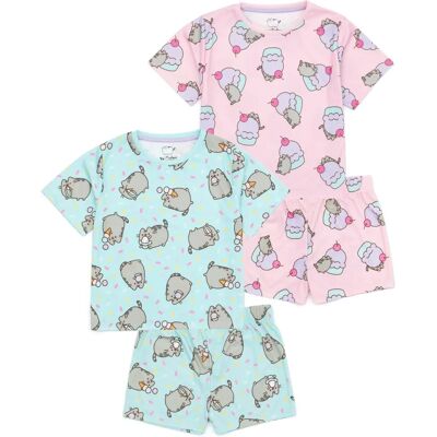 Pusheen Girls Short Sleeve Short Leg Pyjama Set Multicoloured Character All Over - Pyjama Set Pusheen Girls Short Sleeve Short Leg Pyjama Set Multicoloured Character All Over - Pyjama Set