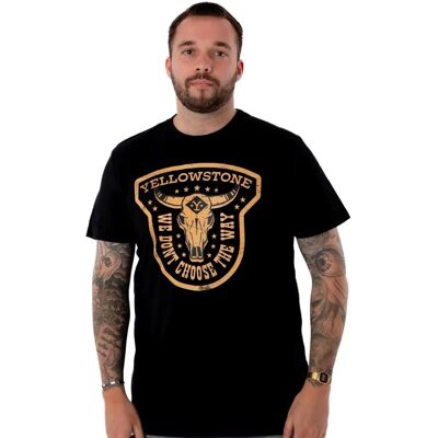 Yellowstone Black Skull T-Shirt - Men Short Sleeve Official Merchandise Yellowstone Black Skull T-Shirt - Men Short Sleeve Official Merchandise