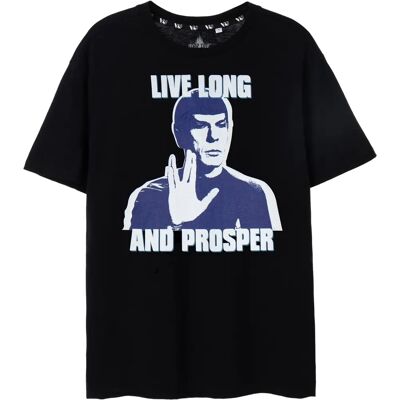 Star Trek Large Black Men's T-Shirt - Live Long and Prosper Star Trek Large Black Men's T-Shirt - Live Long and Prosper