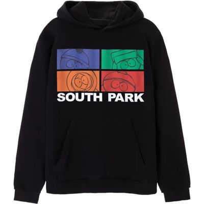 South Park Black Colour Block Hoodie - Hoodies South Park Black Colour Block Hoodie - Hoodies