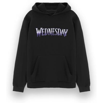 Sweat à capuche femme Wednesday Logo Violet - Sweat - Publicité Sweat à capuche femme Wednesday Logo Violet - Sweat - Publicité