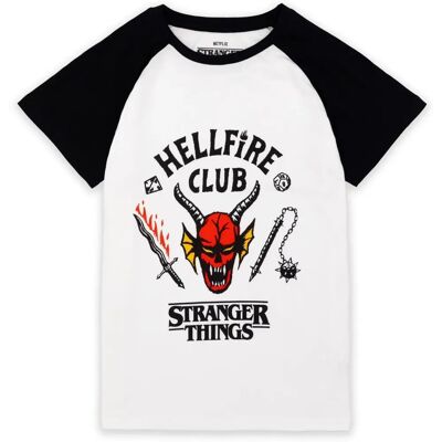 Vanilla Underground Stranger Things T-shirt Unisexe Enfants Blanc Hellfire Club - Publicité Vanilla Underground Stranger Things T-shirt Unisexe Enfants Blanc Hellfire Club - Publicité