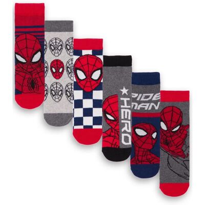 Vanilla Underground Spiderman Boys Multicoloured Socks - 6 Pack Vanilla Underground Spiderman Boys Multicoloured Socks - 6 Pack