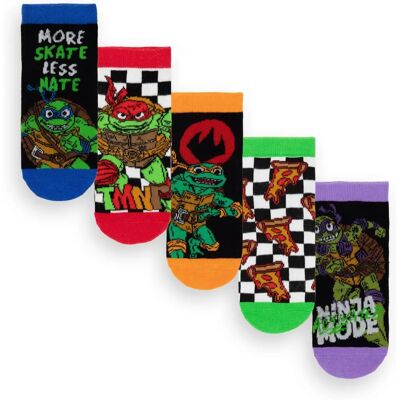 Vanilla Underground Teenage Mutant Ninja Turtles Jungen Wadenstrümpfe Set of 5 - Socken Vanilla Underground Teenage Mutant Ninja Turtles Jungen Wadenstrümpfe Set of 5 - Socken