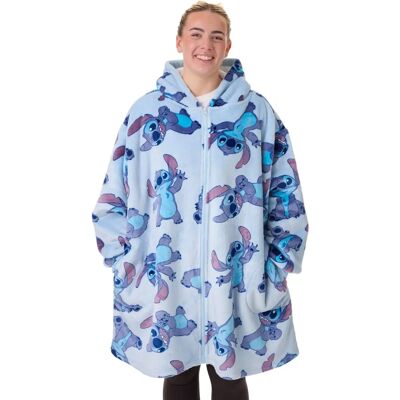 Hoodie Couverture Stitch Bleu Disney - Taille Unique Hoodie Couverture Stitch Bleu Disney - Taille Unique