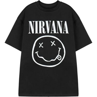 Nirvana Schwarzes Logo Kurzarm-T-Shirt - T-Shirt Nirvana Schwarzes Logo Kurzarm-T-Shirt - T-Shirt
