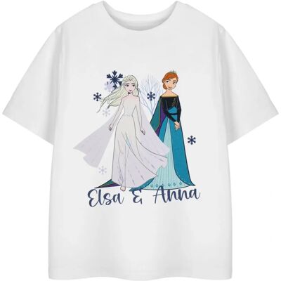 Disney Frozen Elsa Anna White Girls Short Sleeve T-Shirt - T-Shirt Disney Frozen Elsa Anna White Girls Short Sleeve T-Shirt - T-Shirt