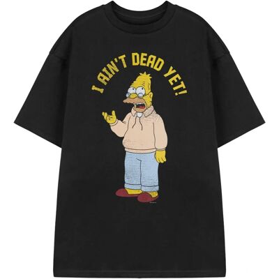 The Simpsons Mens Black I Ain't Dead Yet T-Shirt - Short Sleeve The Simpsons Mens Black I Ain't Dead Yet T-Shirt - Short Sleeve
