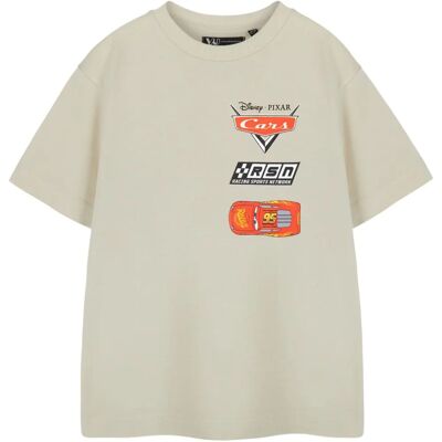 Disney Cars Lightning McQueen Boys Beige T-Shirt Disney Cars Lightning McQueen Boys Beige T-Shirt