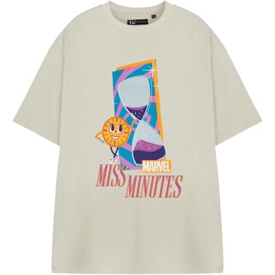 Vanilla Underground Miss Minutes Beige Short Sleeve T-Shirt - T-Shirt Vanilla Underground Miss Minutes Beige Short Sleeve T-Shirt - T-Shirt