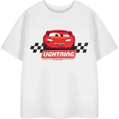 T-shirt Blanc Lightning McQueen de Disney Cars - Vêtements décontractés pour garçons T-shirt Blanc Lightning McQueen de Disney Cars - Vêtements décontractés pour garçons