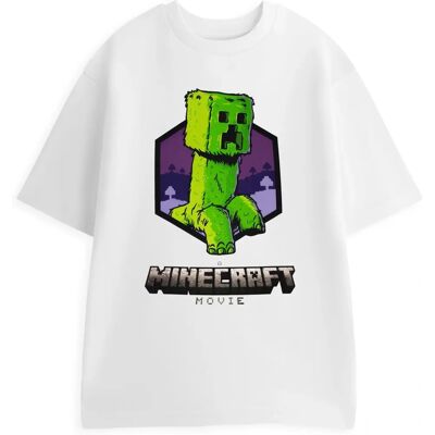 Vanilla Underground Minecraft Mens White Creeper Short Sleeve T-Shirt - T-Shirt Vanilla Underground Minecraft Mens White Creeper Short Sleeve T-Shirt - T-Shirt